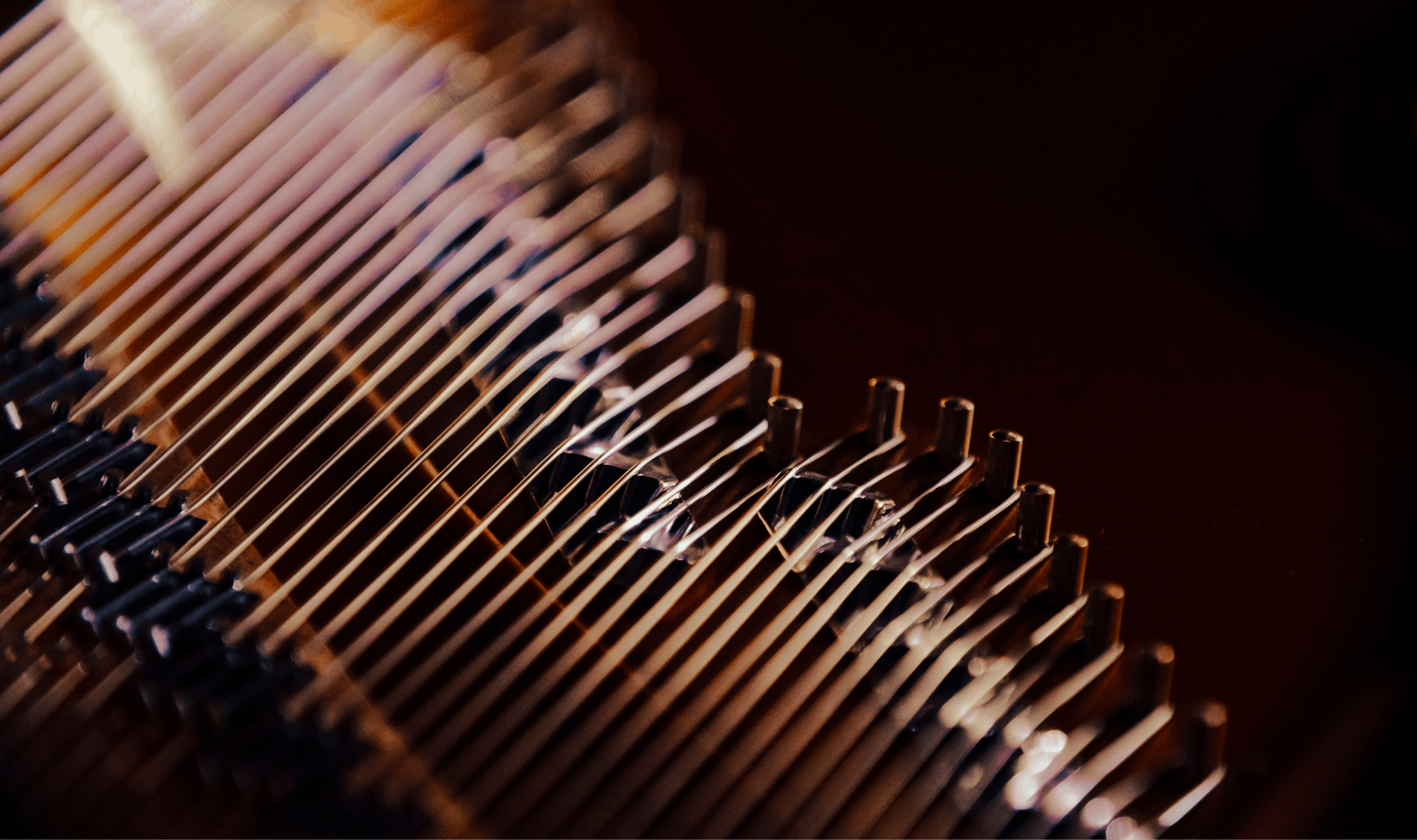 Hammers inside the piano