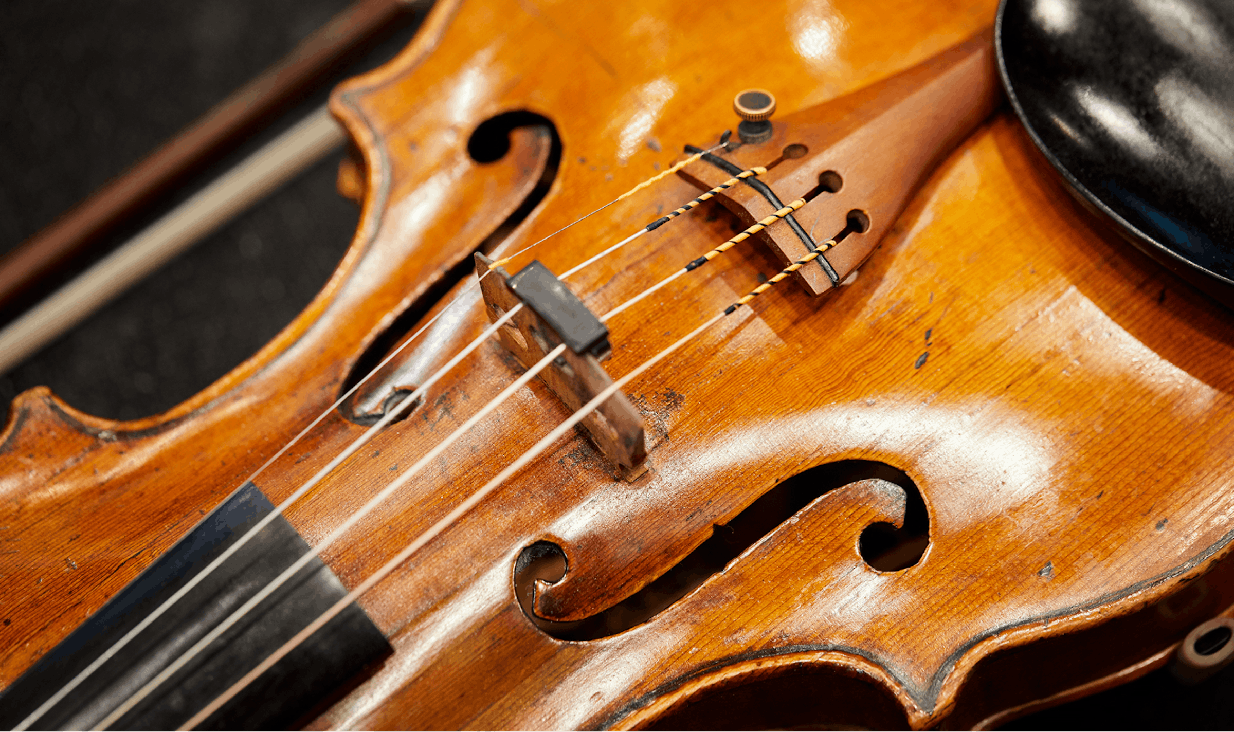 Violin bridge up close