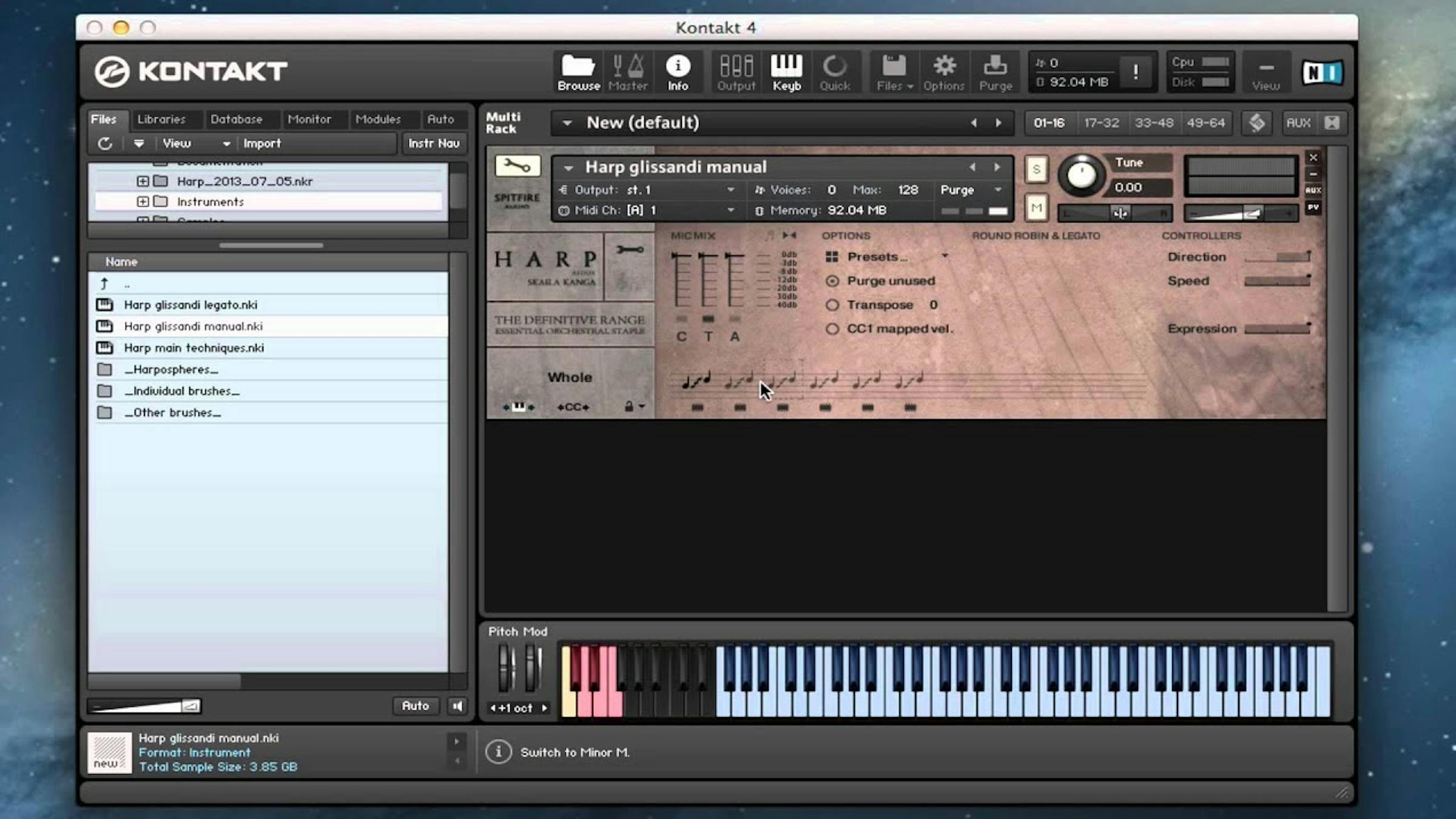 Spitfire Harp Walkthrough
