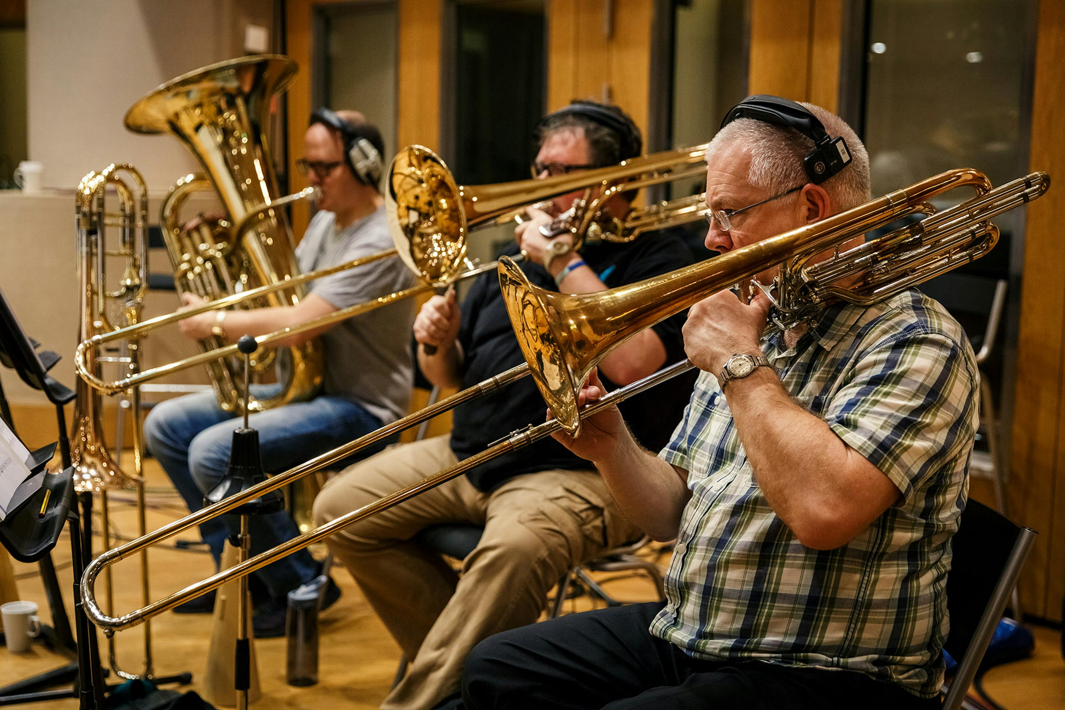 Orchestral swarm lower brass recording