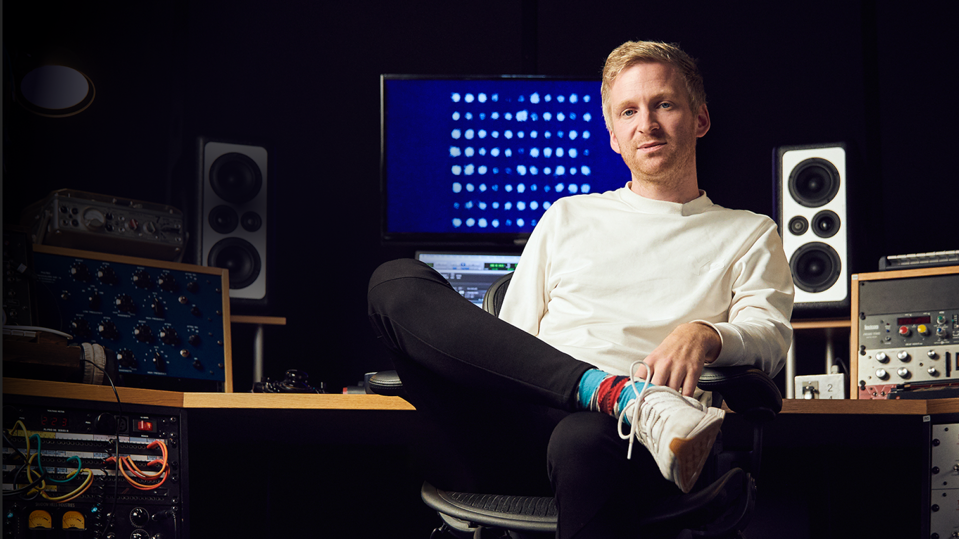 Olafur Arnalds in his Studio