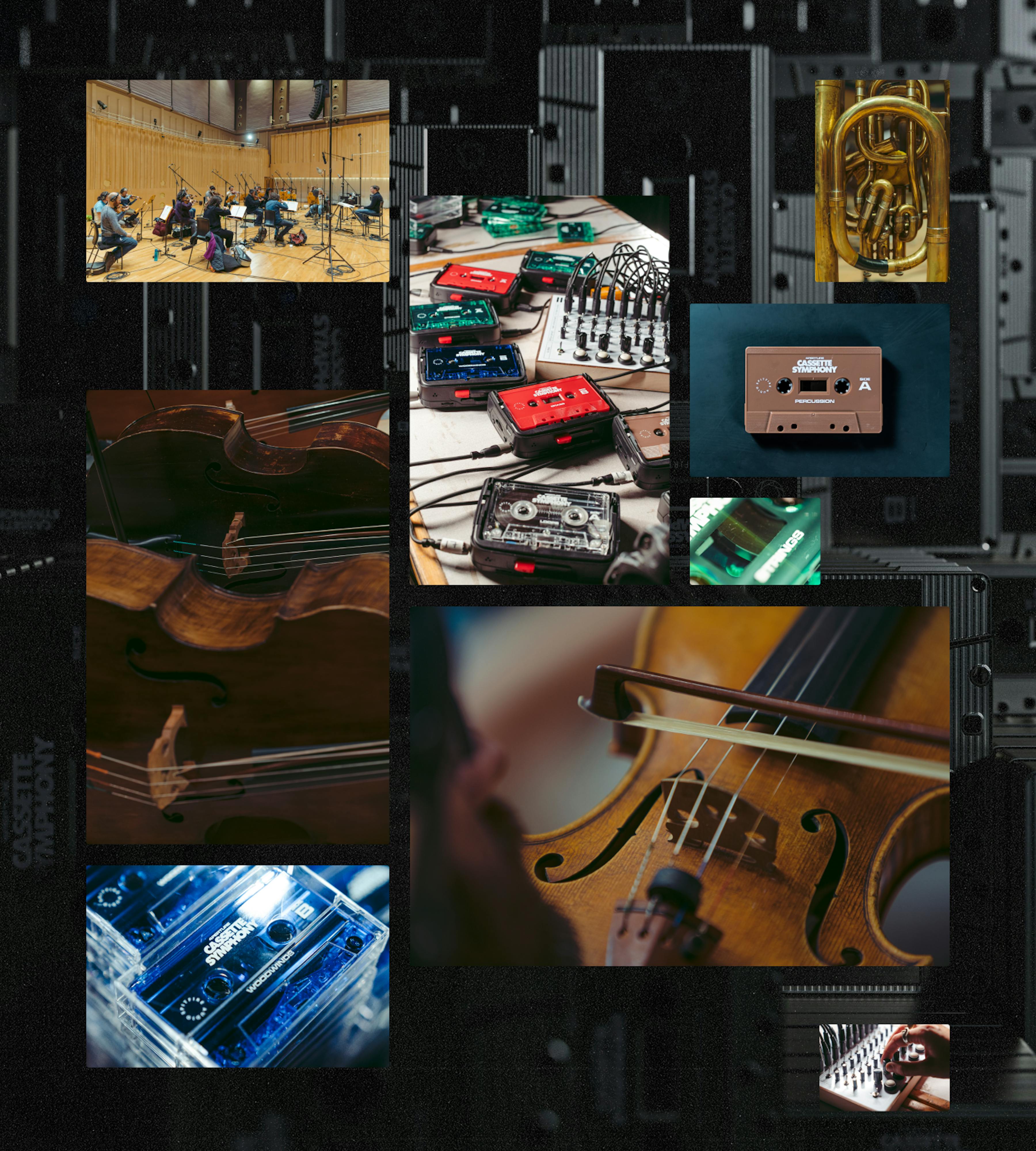Collage of instruments and cassettes