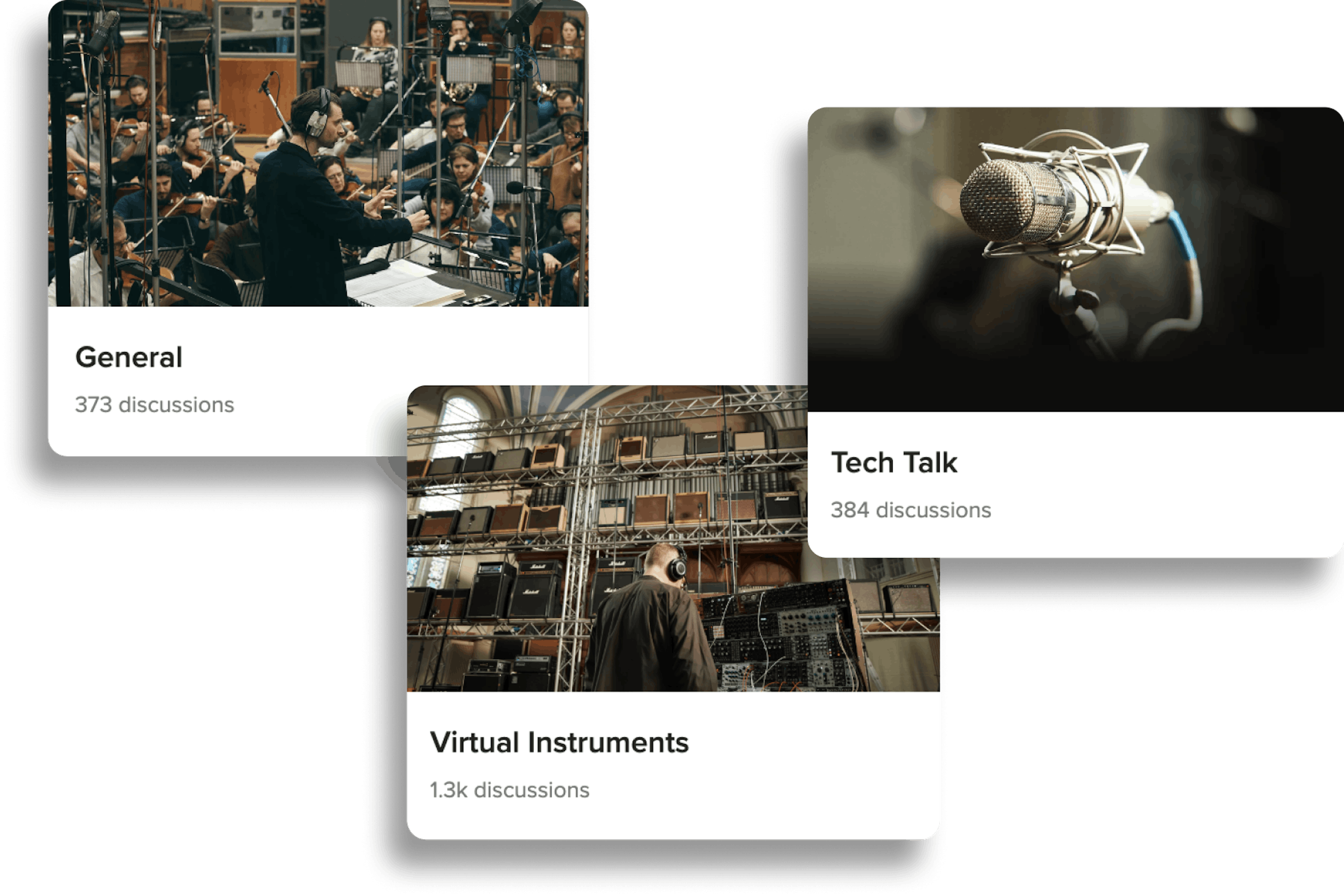 Some community discussion groups: General, Tech Talk and Virtual Instruments