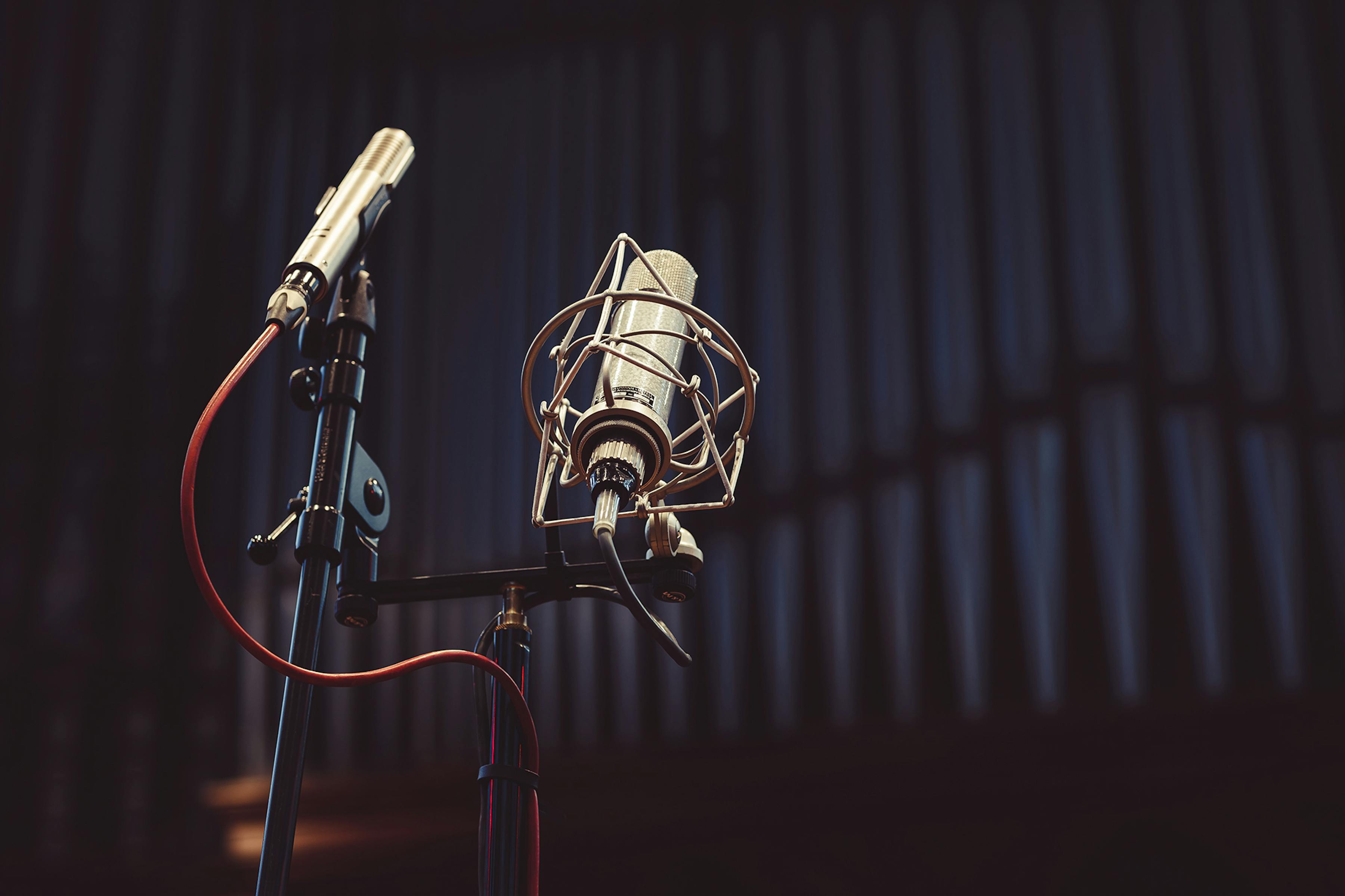 Microphones up close Microphones up close