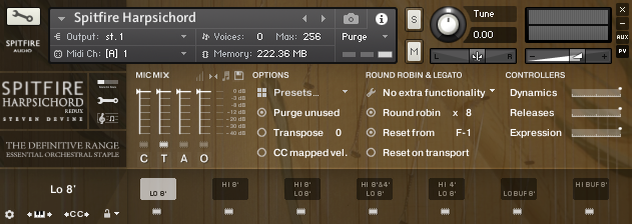 General controls GUI