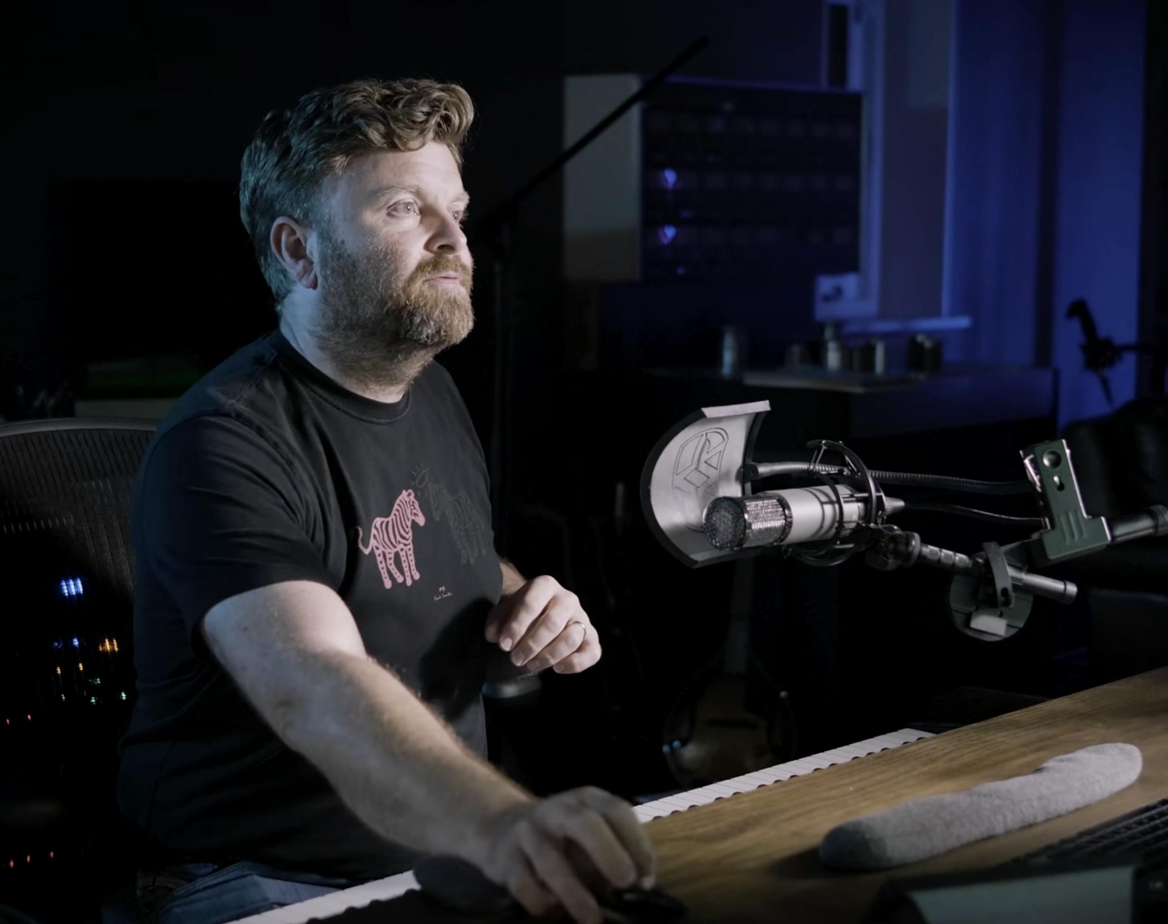 Paul Thomson at his desk