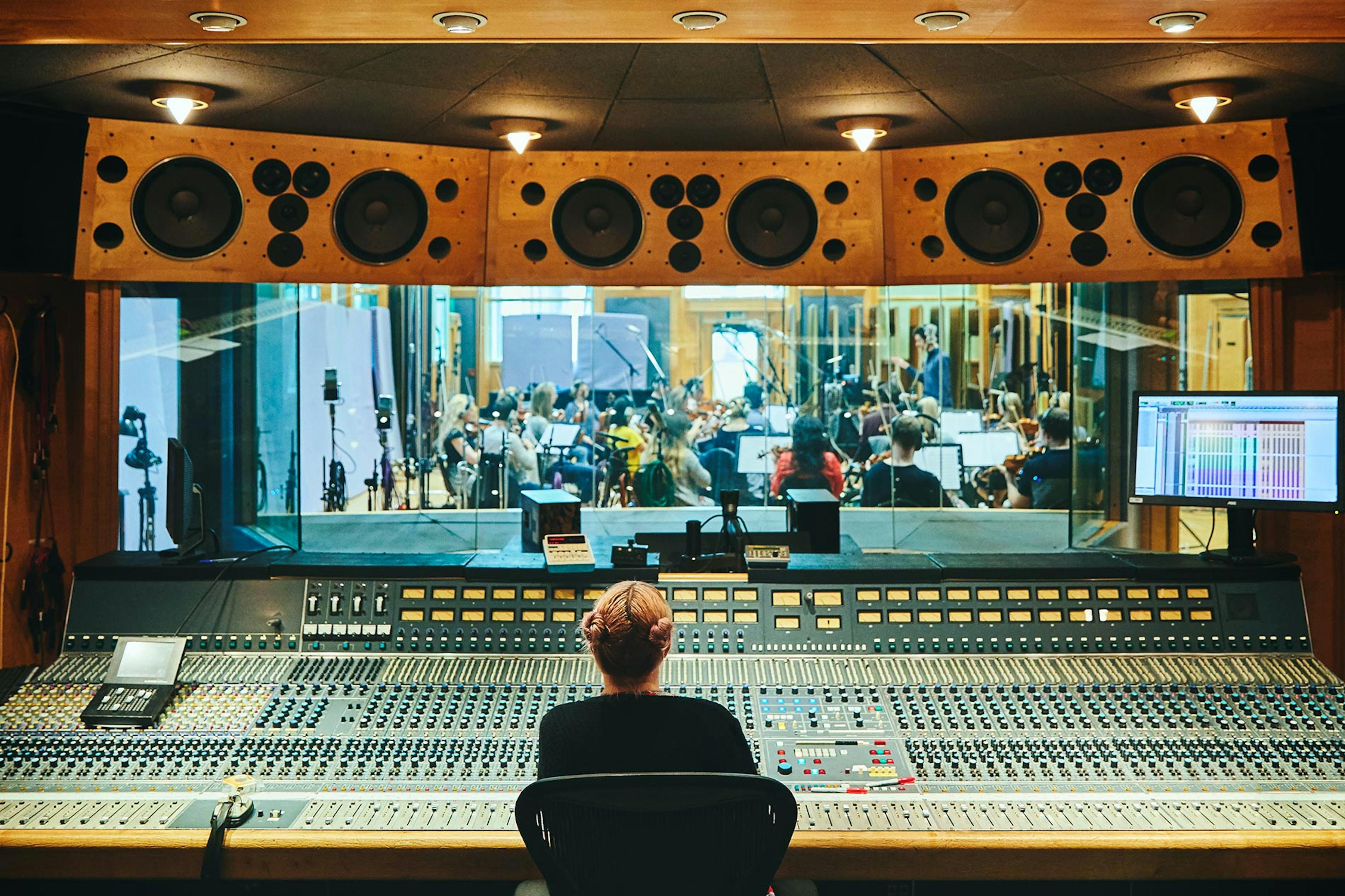 kepler orchestra recording session control room