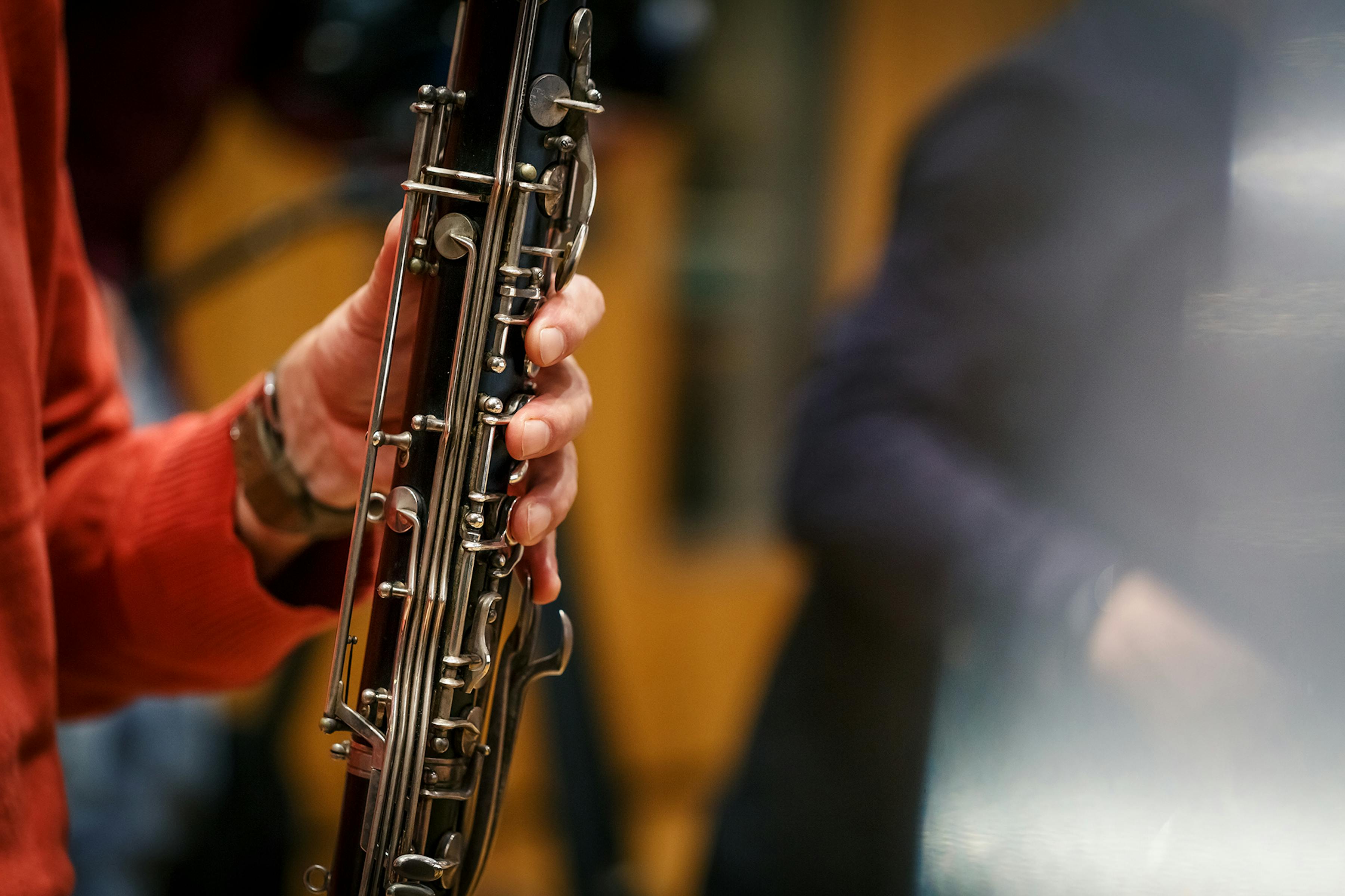 Close up of clarinet