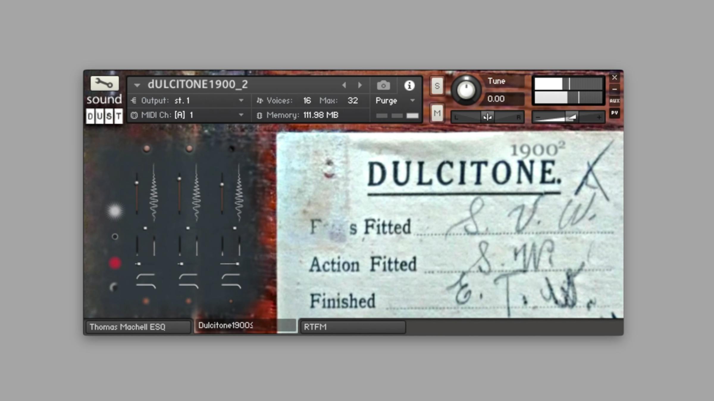 Sound Dust Vol 1 - Dulcitone 1900