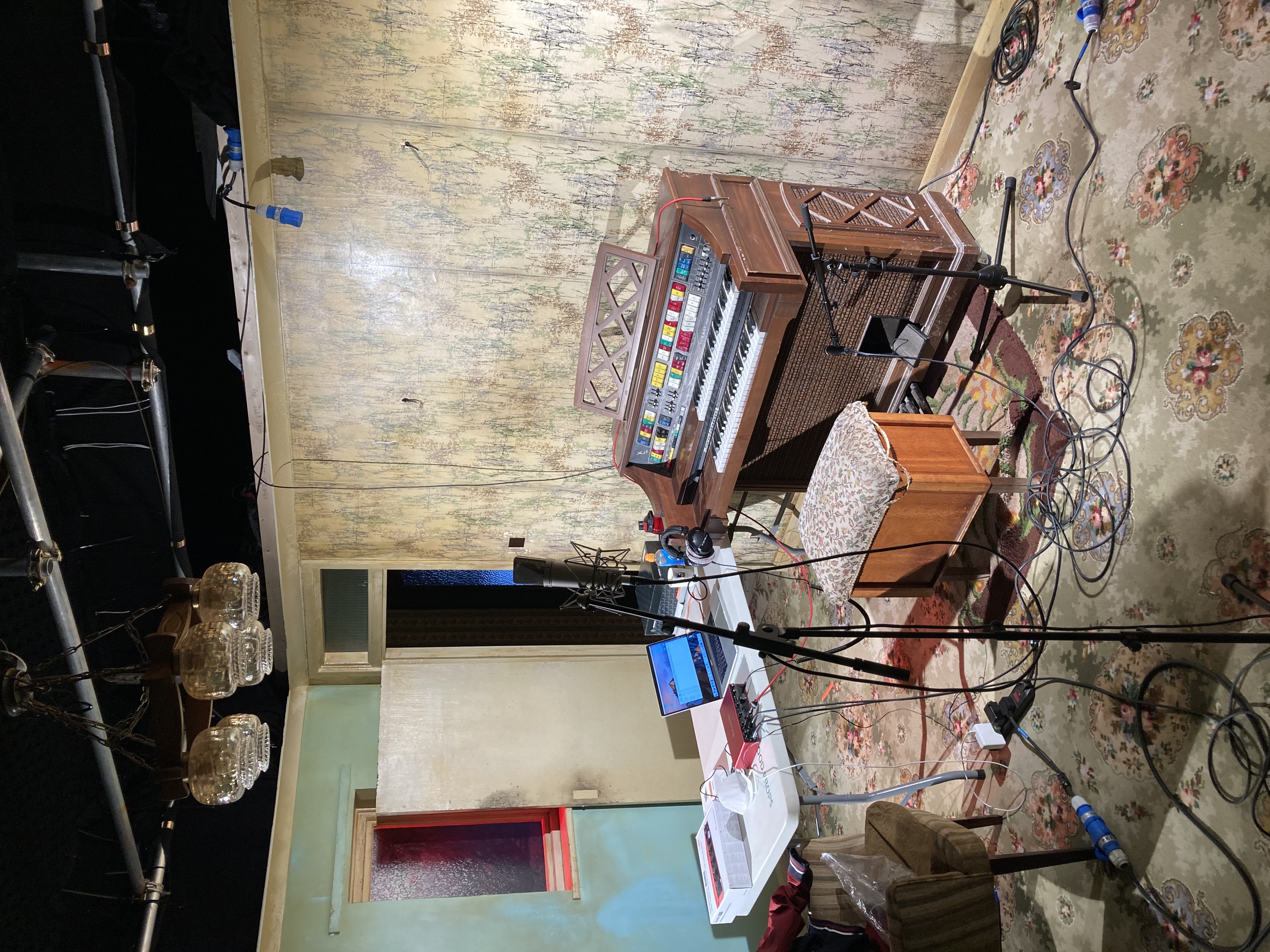 Electric Organ Recording Day On Landscapers Set