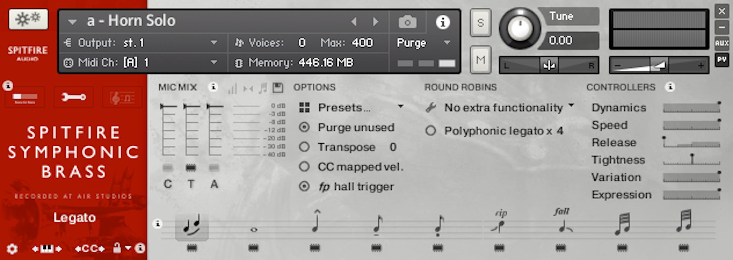 General controls GUI